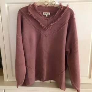 Dusty Rose V-neck Sweater